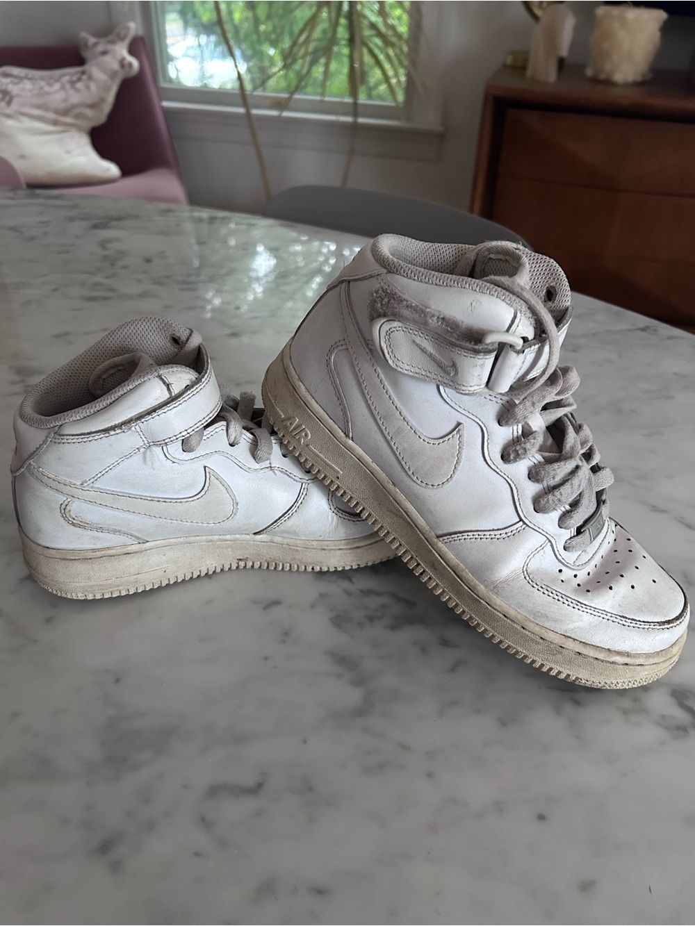Nike Air Force 1 Mid White High-Top Sneakers